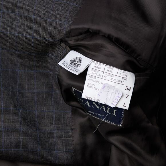 Canali Blazer Men's 44L US Plaid 100% Virgin Wool Sport Coat Designer 54L EU - Picture 11 of 11